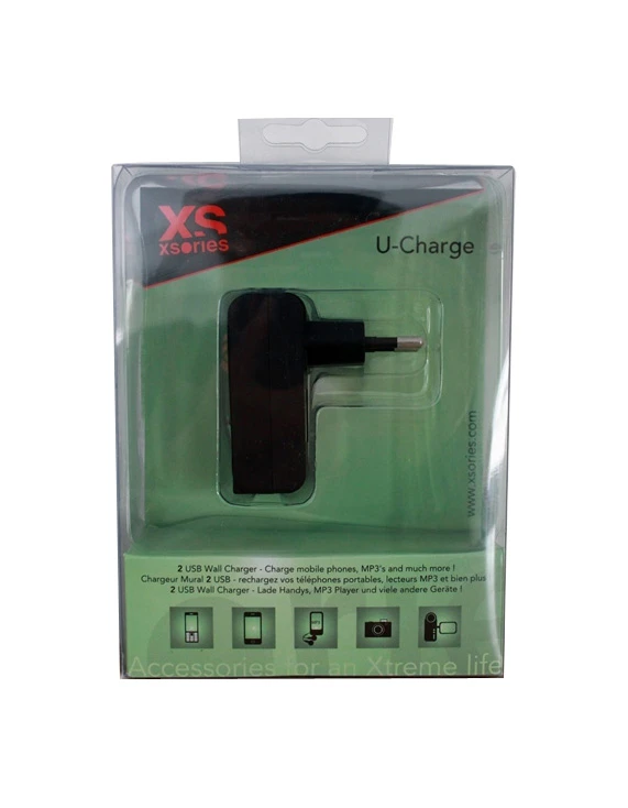 XS WALL CHARGER BATTERY USB DOUBLE WALL U-CHARGER 2 XS WALL CHARGER BATTERY USB DOUBLE WALL U-CHARGER - Image 2