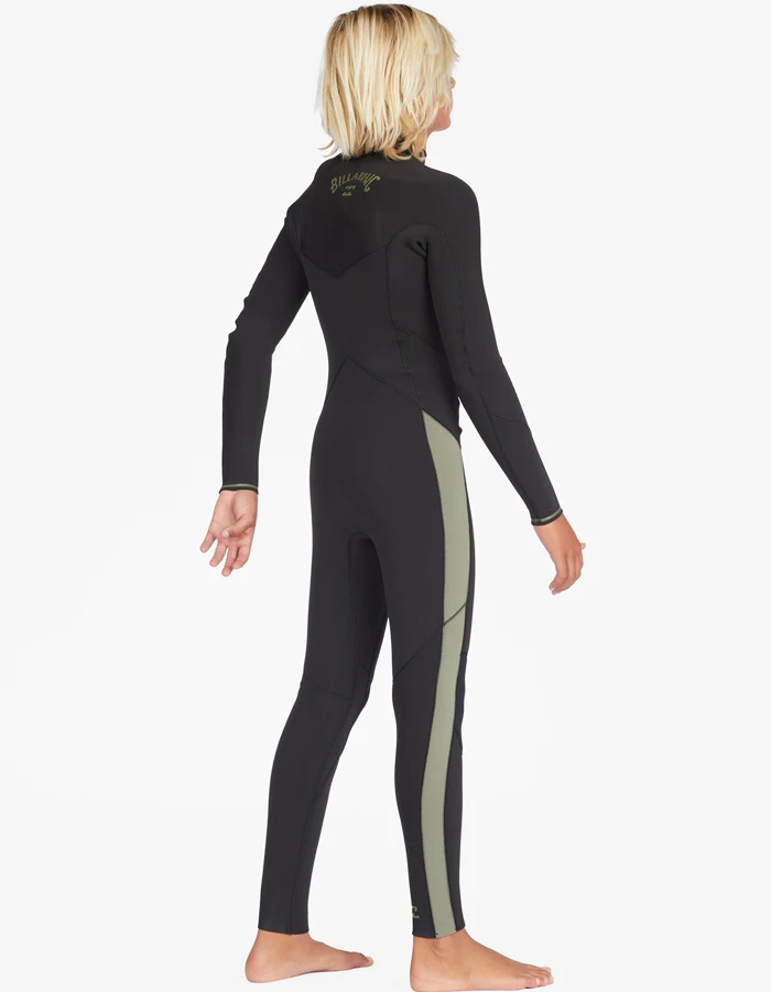 BILLABONG ABSOLUTE 4/3 MM CHEST ZIP BOYS 8-14 MILITARY - Image 3