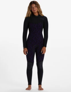 BILLABONG 5/4 FURNACE CHEST ZIP WETSUIT FOR WOMEN -Ocean Motion Shop billabong furnace 4 3 chest zip muta donna 1 1