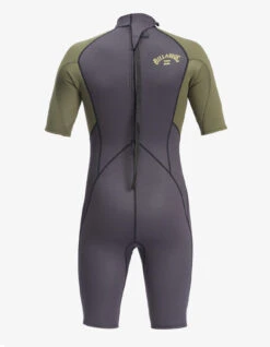 BILLABONG INTRUDER 2/2 MM BACK ZIP ANTIQUE BLACK -Ocean Motion Shop billabong intruder 2 2 mm back zip antique black 1