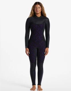 BILLABONG 5/4 SYNERGY CHEST ZIP WETSUIT FOR WOMEN -Ocean Motion Shop billabong synergy 4 3 frontzip muta donna 1 1