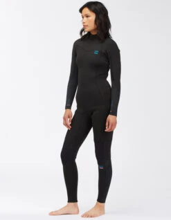 BILLABONG 4/3 SYNERGY BACK ZIP WETSUIT FOR WOMEN -Ocean Motion Shop billabong synergy 5 4 back zip muta donna 2 1