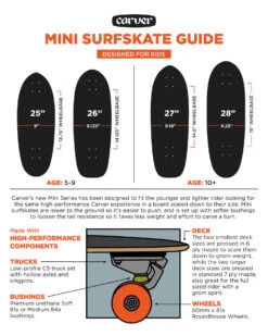 Carver™ CARVER 28" TIKI SUNRISE C5 SURFSKATE -Ocean Motion Shop carver 28 tiki sunrise c5 surfskate completo