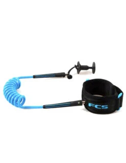 FCS BODYBOARD ESSENTIAL LEASH WRIST LEASH BLACK BLUE
