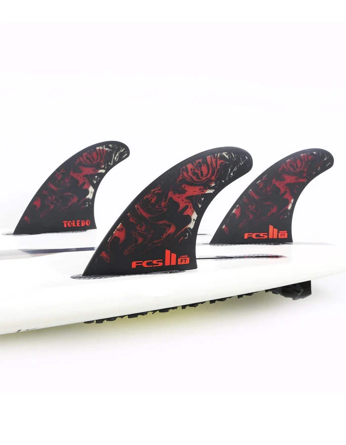 FCS II FILIPE TOLEDO TRI FIN SET BLACK RED 3 FCS II FILIPE TOLEDO TRI FIN SET BLACK RED - Image 3