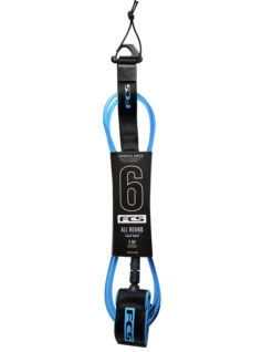 FCS ALL ROUND ESSENTIAL LEASH 6' BLACK -Ocean Motion Shop fcs leash 6 all round essential black 4