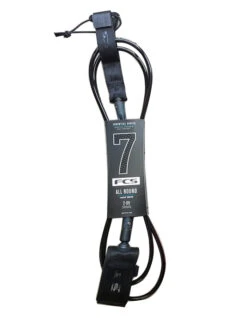 FCS ALL ROUND ESSENTIAL LEASH 7' -Ocean Motion Shop fcs leash 7 all round essential black 2