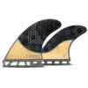 FUTURES FINS RASTA QUAD BLACK/BAMBOO FIN SET