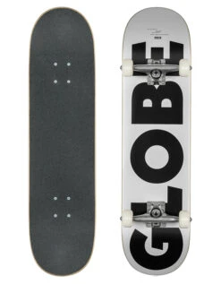 GLOBE 8.0" G0 FUBAR SKATEBOARD COMPLETE WHITE BLACK