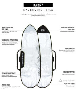 OCEAN & EARTH BARRY BASIC FISH BOARD COVER 5'4" -Ocean Motion Shop ocean earth 5 4 barry basic sacca fish funboard