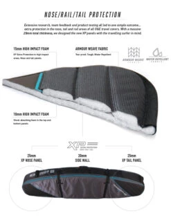 OCEAN & EARTH 7'0" AIRCON LONGBOARD COVER TRAVEL BAG -Ocean Motion Shop ocean earth 7 6 sacca da viaggio longboard aircon 4