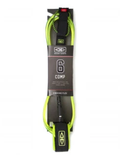 OCEAN & HEART 6'0" LEASH COMP DOUBLE SWIVEL LIME -Ocean Motion Shop ocean earth leash 6 0 comp double swivel 2