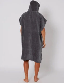 OCEAN & EARTH BREAK PONCHO CHARCOAL -Ocean Motion Shop ocean earth poncho in spugna charcoal