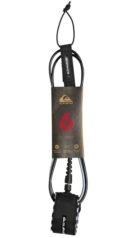 QUIKSILVER LEASH HIGHLINE COMP 6" BLACK 1 QUIKSILVER LEASH HIGHLINE COMP 6" BLACK