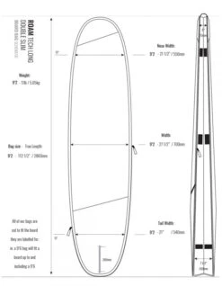 ROAM 9'2" TECH BAG DOUBLE SLIM LONGBOARD -Ocean Motion Shop roam 9 2 sacca doppia tech bag longboard 5