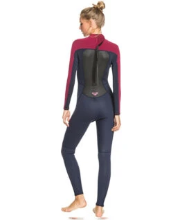 ROXY 4/3 PROLOGUE BACK ZIP WETSUIT FOR WOMEN BLUE RED -Ocean Motion Shop roxy prologue 4 3 back zip muta intera donna blue red 1