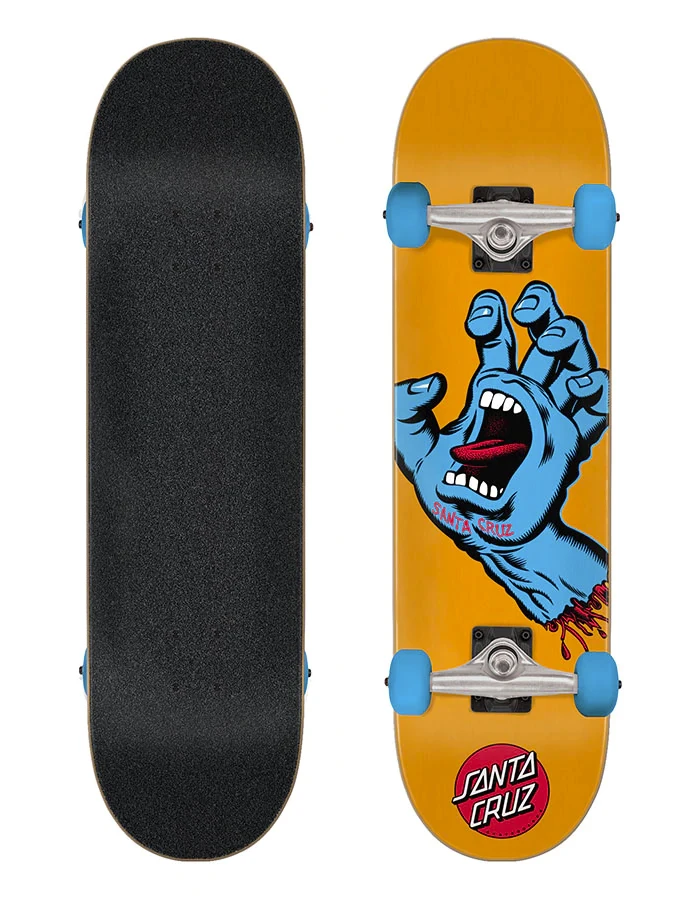 SANTA CRUZ SCREAMING HAND 7.8" SKATE COMPLETE 1 SANTA CRUZ SCREAMING HAND 7.8" SKATE COMPLETE