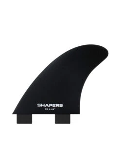 SHAPERS LONGBOARD FINS SIDE BITES DUAL TAB 4.44" BLACK