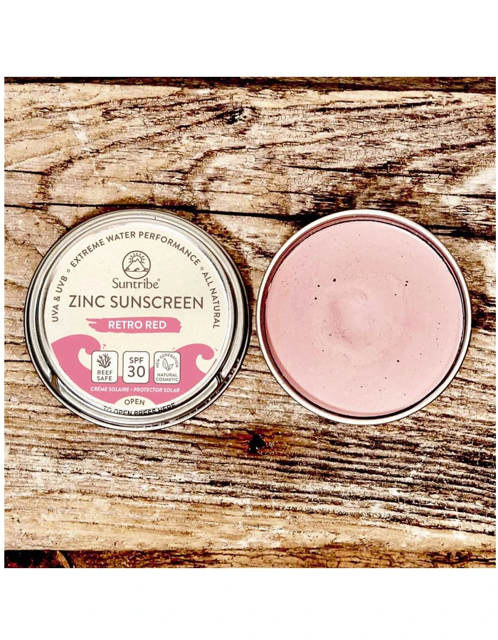 SUNTRIBE ALL NATURAL ZINC SUNSCREEN FACE & SPORT SPF30 | RETRO RED - Image 3