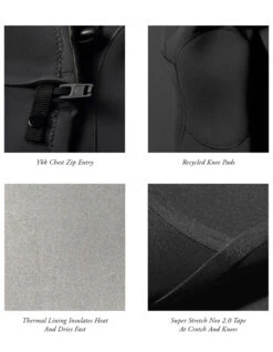 VISSLA 7 SEAS COMP 3/2 FULL SUIT CHEST ZIP -Ocean Motion Shop vissla 7 seas comp 4 3 muta intera chest zip black 4