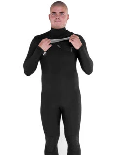 VOLCOM MODULATOR 4/3MM CHEST ZIP WETSUIT BLACK -Ocean Motion Shop volcom muta modulator 4 3 chest zip black 5